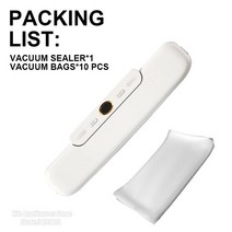 수비드머신 전기 자동 식품 진공 포장기 저장 밀봉 기계 가정용, WHITE+영국 플러그+220V