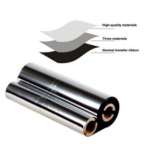 110mm x 90m/70m 왁스 리본 Zebra 2844 라벨 프린터 용 열전 사 잉크 필름 2 개, 01 110mm x 70meter