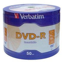 버바팀 DVD-R 공디스크 16X 4.7GB 벌크 50p