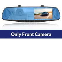 e-ace full hd 1080p car dvr camera auto 4.3 inch 백미러 디지털 비디오 레코더 듀얼 렌즈 등록 캠코더, 후방 카메라 없음, 협력사, 16g tf 카드로