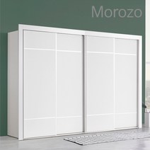 라오르 12자(3390mm) 슬라이딩옷장, 10) 3칸-화이트(무광)