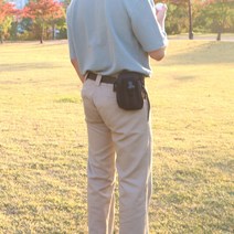 골프볼 파우치 케이스 남성 여성 골프 골프공 파우치 힙색 볼주머니 벨트형 거리측정기케이스 벨트백 간식수납 가방 카트백 2구, 베이지