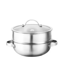 홈즈 2단 IH 스텐 3중바닥 찜냄비, 24cm, 1개