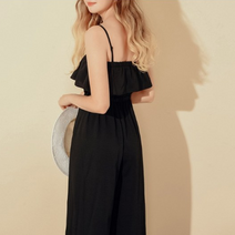 WITHUSNB 여자 끈나시 원피스 점프슈트