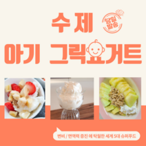 [당일발송/수제간식] 요거몰 아기 유산균 수제 그릭요거트 140g 무설탕그릭요거트 무가당 간편한 아기간식 아기요거트 아기요구르트 아기 변비 유아유산균 음료 추천 베이비, 1개, 아기 그릭요거트 140g