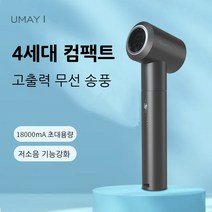 무선드라이기 충전식 휴대용 캠핑 차박 여행용 미니 저소음 소형 헤어 거치대 드라이어, 4세대 컴팩트