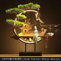 향로 소나무분재 조화 호텔장식 로비 나무 장식 인조 개업 조경, 반원형_난정서-그림