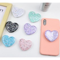 6색상 펄하트 스마트톡 핸드폰 그립톡 핸드폰 엑세서리, 01. 민트