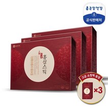 종근당건강 [종근당건강] 6년근 국내산 홍삼스틱 3박스 (30포 x 3박스), 상세 설명 참조, 단일옵션