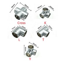 4 개몫 25mm 아연 커넥터 튜브 클램프 파이프 클램프 크롬 알루미늄 디스플레이 피팅 튜브, K