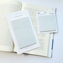 모눈 직사각 정사각 투명 점착식 메모지 pet 스티키 노트, 정사각모눈(7.6x7.6)