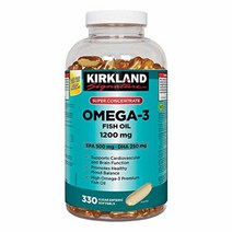 Kirkland 커클랜드 시그니처 오메가 3 피쉬 오일 1200mg 330소프트젤 EPA 500mg DHA 250mg, 1pack, 1200mg/330소프트젤