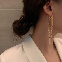 【구름】틈새 디자인 스팽글 긴 술 귀걸이 새로운 패션 한국의 인터넷 연예인 우아한 귀걸이 여성 귀걸이