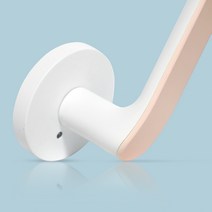 방문손잡이 문고리 문손잡이 교체 도어락 목문 레버 비스포크, 화이트 블랙, 1개