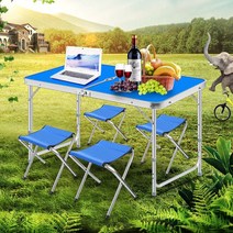 감성 캠핑 휴대용 테이블 경량 높낮이조절 접이식 피크닉 4인 테이블 120cm, 120테이블 단품 (화이트)