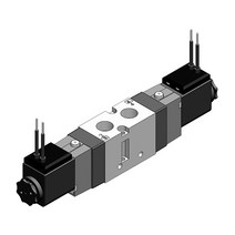 KCC 솔레노이드밸브 솔밸브 공압솔레노이드밸브(5포트) KS320S-24