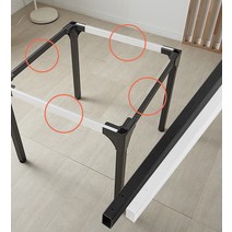 DIY 철제 테이블 프레임 상판용 356mm ~1500mm, 1500프레임(블랙)2개
