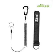 붐스피싱 T01 로드스트랩+카라비너 스프링줄(BFFAT01K0001), 블랙(BFFAT01K0001)