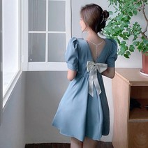 탈부착 백비즈 리본 초미니 당일배송 원피스 2color 3size