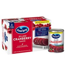 Ocean Spray Jellied Cranberry Sauce (14 oz. 6 pk.) 미국 땡스기빙 데이 추수감사절 퍼먹는 떠먹는 젤리 크랜베리 소스 음식 캔크랜베리