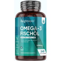 WeightWorld 독일배송 오메가 3 2000mg 생선 오일 240 조각
