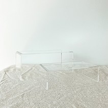 [프롬원더랜드] 아크릴 투명 ㄷ자형 디스플레이 진열대 전시대 액세서리 받침대, M사이즈(240*100*100), 1개