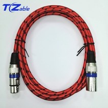 xlr audio cable 3 pin male to female xlr 마이크 코드 사운드 믹서 증폭기 subwoofer xlr jack extension cable 2m 3m, 빨간색, 5m