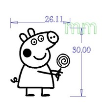 떡도장 베이킹인두 3cm 불도장제작 모형 현품 불도장만들기 인두도장, 벤딩핸들➕3cm패턴(049)