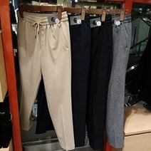 리트머스 간절기 찰랑 8부 테이퍼드핏 밴딩 슬랙스 팬츠 긴바지 781