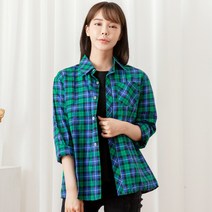 사입자mall GW 워킹 체크 남방 간절기 여성 레이어드 체크셔츠