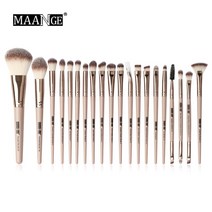 make up brush 붓 메이크업 MAANGE-메이크업 브러쉬 세트 내추럴 헤어 파운데이션 파우더 아이섀도우 메이, 한개옵션1, 10 20pcs Skincolor