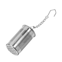 차 Infuser 스트레이너 스테인레스 스틸 원통형 느슨한 잎 양념 필터 도구, 1개