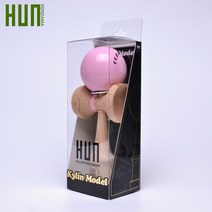 KENDAMA 켄다마 캐치 볼 나무 공 던지기 스킬 일본 전통 놀이 고전 게임 원목 순발력, 플라워 라이트 핑크 점성