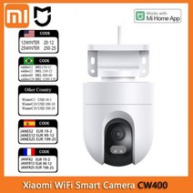360카메라 360도 VR CCTV 3D 촬영 Xiaomi-와이파이 스마트 야외 카메라 CW400 2.5K 울트라 HD 풀 컬러 나이트 비전 IP66 방수 Mi Home a, EU 플러그