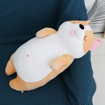 시바견 애착 인형 아기 꿀잠 수면 대형 대왕 강아지 모찌 원단 60cm