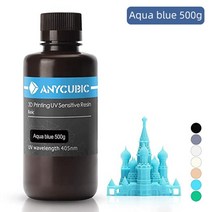 3d 프린터 프린트 산업용 공업용 가정용 레진 부속품 부품 재료 필라멘트 ANYCUBIC 500g1kg 액체 포토폴리머 수지 405nm uv 수지 lcd 용 광자광자 s광자 용, 아쿠아 블루 -500g, 협력사