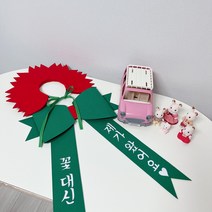 리틀페어리 카네이션 머리띠 세트, 1세트(머리띠+목리본)