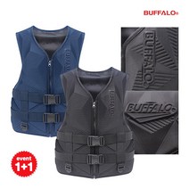 [버팔로] 문라이트 구명조끼 2P, 선택1:블랙 XXL / 선택2:네이비 M