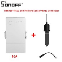 스마트온습도계 온도기록계 Sonoff thr316320 스마트 스위치 th16 온도 습도 센서가있는 새로운 업그레이드 음성 제어 스마트 홈 wifi 스위치 ds18b20, 16a rj11 ms01