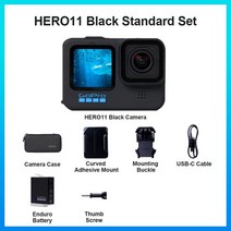 가전제품 전자기기 GoPro-HERO 11 블랙 액션 카메라 더 큰 이미지 센서 포함 GP2 칩 지원 5.3k 60fps 10m 방수 하이퍼스무스 5.0, Standard Set_Without Card