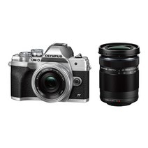 OLYMPUS 미러리스 SLR 카메라 OM-D E-M10 MarkIV EZ 더블 줌 키트 실버