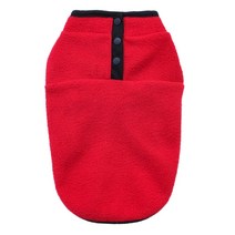 작은 개를위한 양털 개 옷 봄 가을 따뜻한 강아지 고양이 조끼 시추 치와와 의류 프랑스 불독 자켓 퍼그 코트, XL, 빨간색