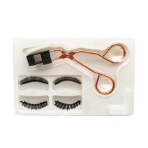 마그네틱 래시 합성 인조 속눈썹 - 속눈썹 아래와 위에 자석이 있으며 속눈썹 어플리케이터 없이 접착제가 필요 없음, 1개