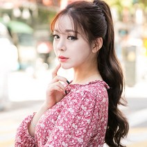 집게 포니테일 부분 가발 집게형 포니테일 롱 웨이브, 쿠팡 ZERONE 내츄럴블랙, 지금바로구매하세요