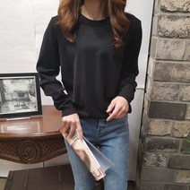 상상그이상 여성용 부드러운 촉감왕 기본 라운드 데일리 이지캐쥬얼 캐시미어 니트
