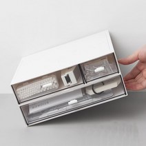 씨앤초이스 데스크 오거나이저 2세트 책상 수납 오피스 사무실 문구용품 소품 정리 보관 서랍, 1칸+2칸, 1세트