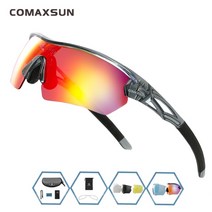 스포츠고글 자전거고글COMAXSUN Professional Polarized Cycling Glasses 자전거 고글 야외 스포츠 선글라, Style 2 GRAY BLACK, 13 Style 2 GRAY BLACK