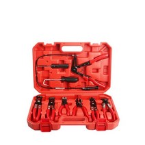 자동차 호스 클램프 링 플라이어 세트 유연한 케이블 벤드 타입 리무버 수리 도구 수공구 9 개, 02 red