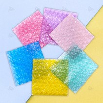 파스텔 컬러 하트 뽁뽁이 에어캡 충격완화 선물포장, E) 10X10cm 옐로