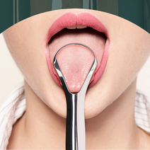 퍼스트드로우 스테인리스 혀 클리너 혀백태제거 설태제거 혓바닥청소, 로즈골드, 홀타입